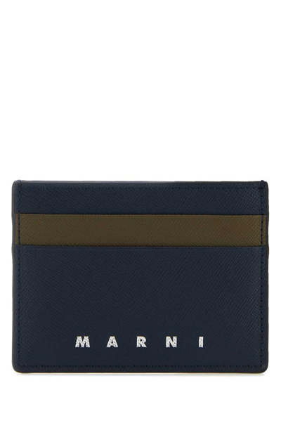 Shop Marni Logo Printed Card Holder In Multi