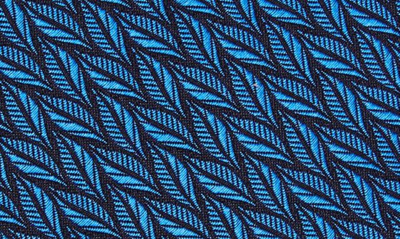 Shop Canali Leaf Pattern Silk Tie In Blue
