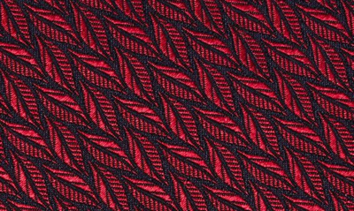 Shop Canali Leaf Pattern Silk Tie In Dark Red