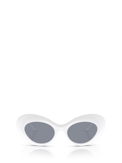 Shop Versace Eyewear Oval In White