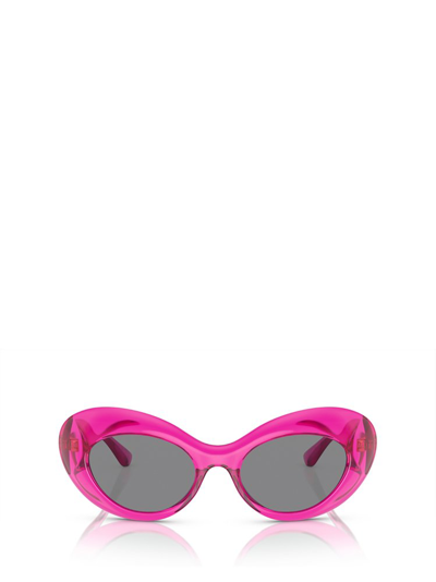 Shop Versace Eyewear Oval In Pink