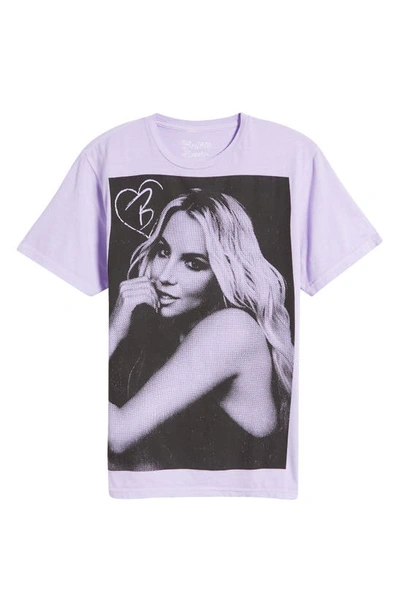Shop Philcos Britney Spears Heart Cotton Graphic T-shirt In Lavender Pigment