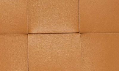 Shop Bottega Veneta Small Cassette Intrecciato Leather North/south Tote In Camel 20-gold