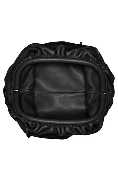 Shop Bottega Veneta The Mini Pouch Leather Clutch In Black