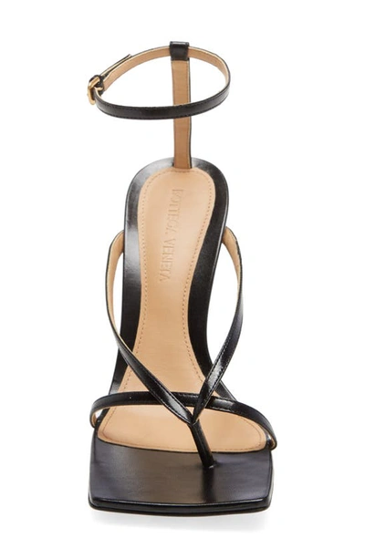 Shop Bottega Veneta Stretch Square Toe Sandal In Black