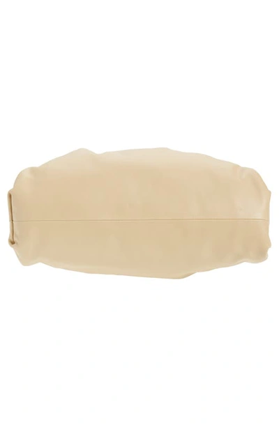 Bottega Veneta The Pouch Leather Clutch In 9782 Porridge-gold
