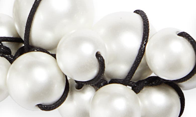 Shop Carolina Herrera Contessa Imitation Pearl Cluster Collar Necklace In Pearl/ Gold 917