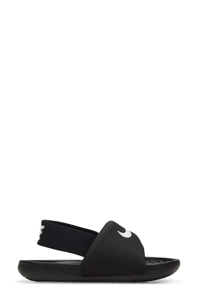 Shop Nike Kids' Kawa Sport Slide In Black/ White