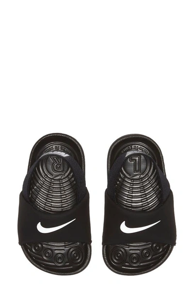 Shop Nike Kids' Kawa Sport Slide In Black/ White