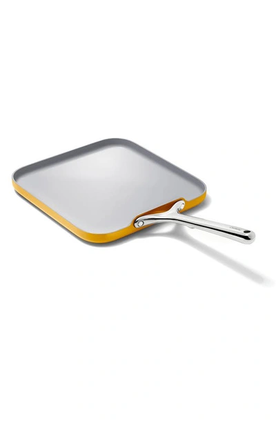 Shop Caraway 11" Ceramic Nonstick Square Griddle In Marigold