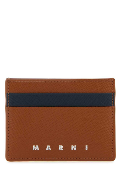 Shop Marni Logo Printed Card Holder In Multi