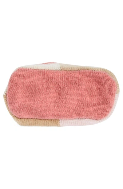 Shop Yanyan Check Wool Knit Handbag In Strawberry