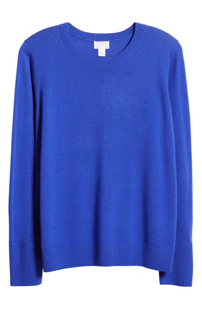 Caslon Merino Wool Blend Crewneck Sweater In Royal Neon