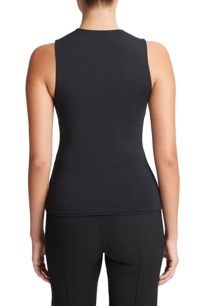 Shop Vince Sleeveless Fitted Top In Black