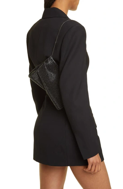 Christian Louboutin Loubitwist Crystal Embellished Leather Clutch In Black