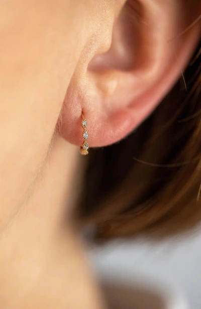 Sethi Couture Eleanor Diamond Huggie Hoop Earrings In Rose Gold