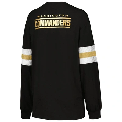Shop The Wild Collective Black Washington Commanders Long Sleeve T-shirt