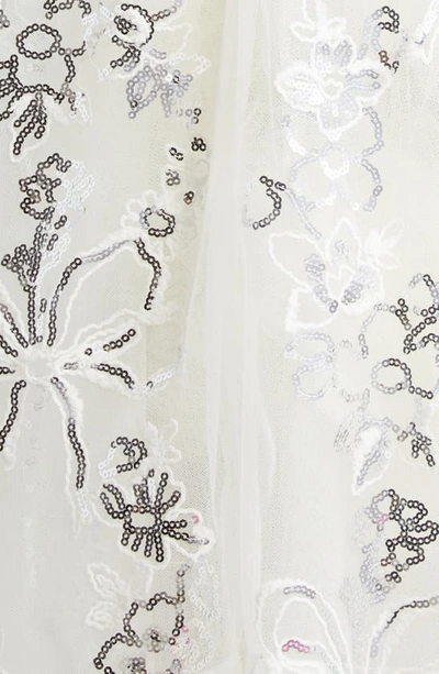 Shop Simone Rocha Puff Sleeve Sequin Bow Tutu Dress In Ivory/ White Silver