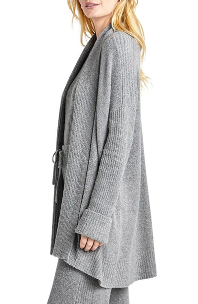 Splendid Ophelia Rib Cardigan In Mid Heather Grey