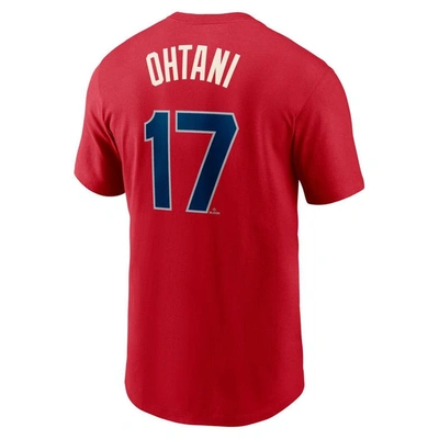 Shop Nike Shohei Ohtani Red Los Angeles Angels City Connect Name & Number T-shirt