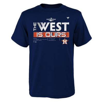Shop Fanatics Youth Navy Houston Astros 2022 Al West Division Champions Locker Room T-shirt