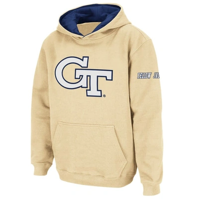 Shop Stadium Athletic Youth  Gold Georgia Tech Yellow Jackets Big Logo Pullover Hoodie In Vegas Gold