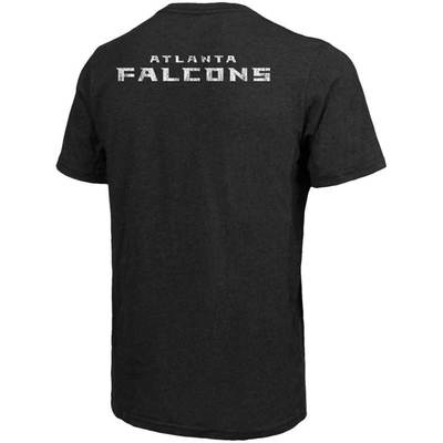 Shop Majestic Atlanta Falcons  Threads Tri-blend Pocket T-shirt In Heather Black