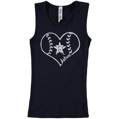 Shop Soft As A Grape Girls Youth  Navy Houston Astros Cotton Tank Top
