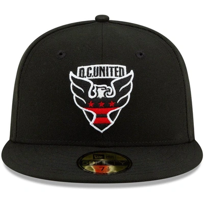 Shop New Era Black D.c. United Primary Logo 59fifty Fitted Hat