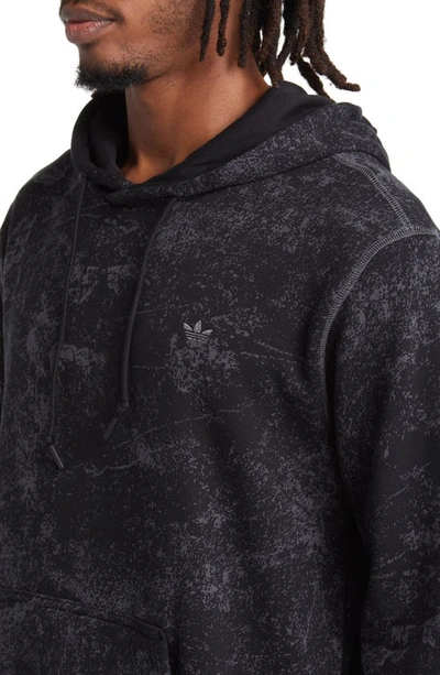 Shop Adidas Originals Adventure Camo Print Cotton Hoodie In Black