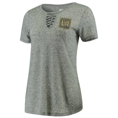 Shop Concepts Sport Gray Lafc Podium Lace Up T-shirt