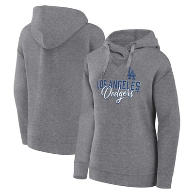 Shop Profile Heather Gray Los Angeles Dodgers Plus Size Pullover Hoodie