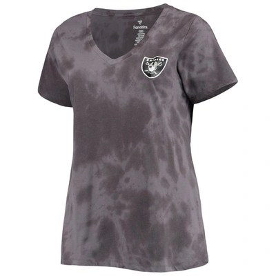 Shop Profile Josh Jacobs Charcoal Las Vegas Raiders Plus Size Name & Number Tie-dye T-shirt