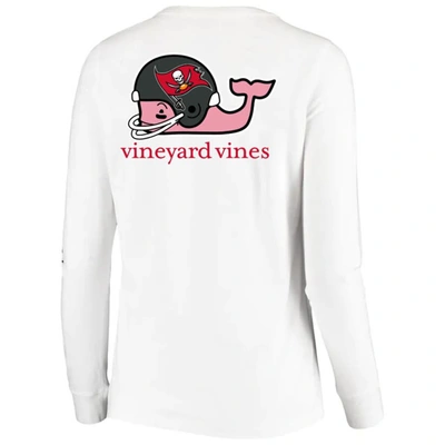 Shop Vineyard Vines White Tampa Bay Buccaneers Helmet Long Sleeve T-shirt