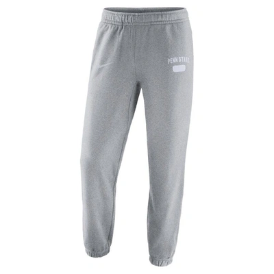 Shop Nike Heathered Gray Penn State Nittany Lions Saturday Fleece Pants In Heather Gray