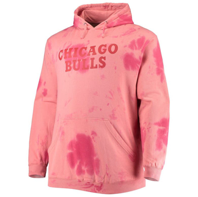 Shop Fanatics Branded Red Chicago Bulls Big & Tall Wordmark Cloud Dye Pullover Hoodie