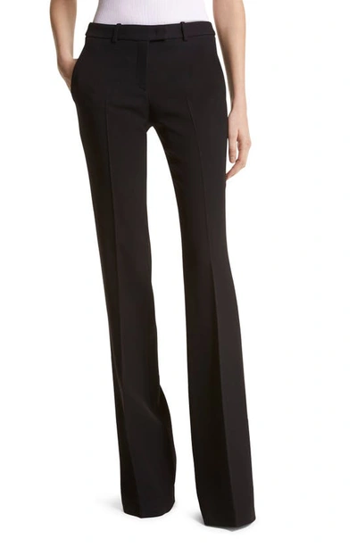 Shop Michael Kors Haylee Crepe Flare Leg Trousers In Black