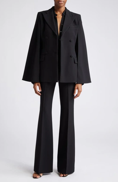 Michael Kors Haylee Double-crepe Flare Trousers In Black