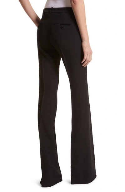 Shop Michael Kors Haylee Crepe Flare Leg Trousers In Black