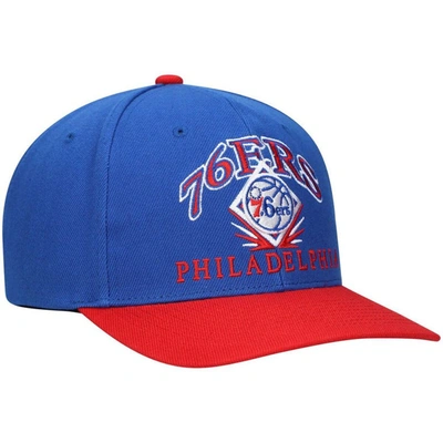 Shop Mitchell & Ness X Lids Royal/red Philadelphia 76ers All Pro Classic Snapback Hat