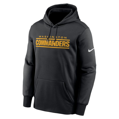 Shop Nike Black Washington Commanders Wordmark Performance Pullover Hoodie