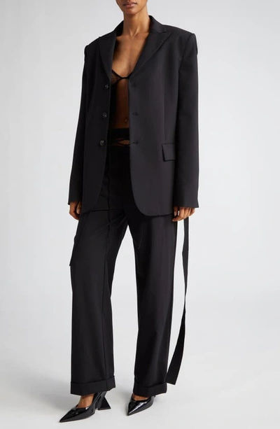 Shop Nensi Dojaka Tailored Stretch Wool Jacket In Black