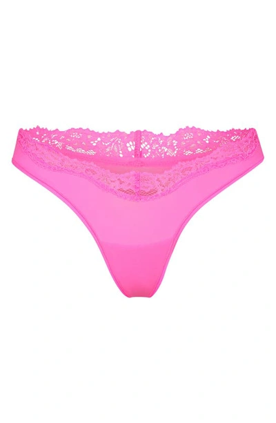 Shop Skims Fits Everybody Lace Thong In Taffy