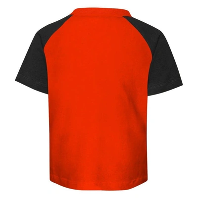 Shop Outerstuff Preschool San Francisco Giants Orange/heather Gray Groundout Baller Raglan T-shirt & Shorts Set