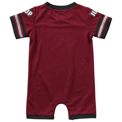 Shop Colosseum Newborn & Infant  Crimson Indiana Hoosiers Bumpo Football Logo Romper
