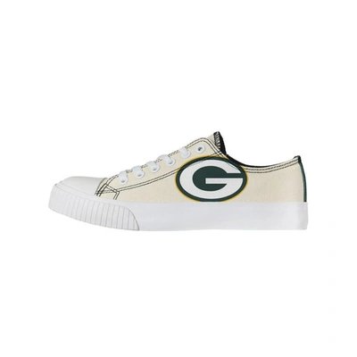 Shop Foco Cream Green Bay Packers Low Top Canvas Shoes