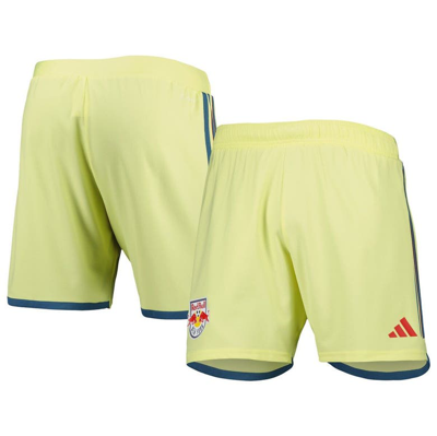 Shop Adidas Originals Adidas Yellow New York Red Bulls 2023 Away Aeroready Authentic Shorts