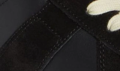 Maison Margiela Men Black Leather And Suede Replica Sneakers In Black/black H6851