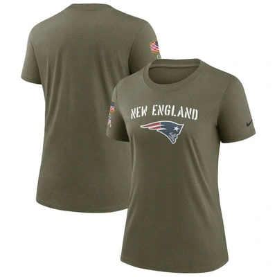Shop Nike Olive New England Patriots 2022 Salute To Service Legend T-shirt
