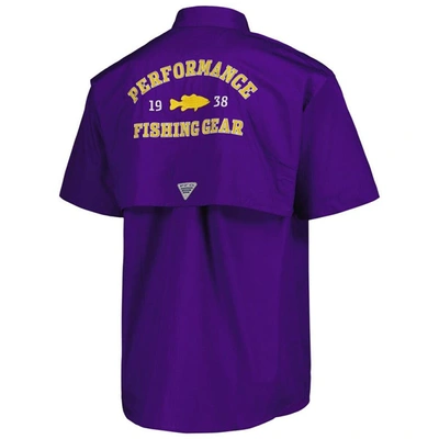 Shop Columbia Purple Lsu Tigers Bonehead Button-up Shirt